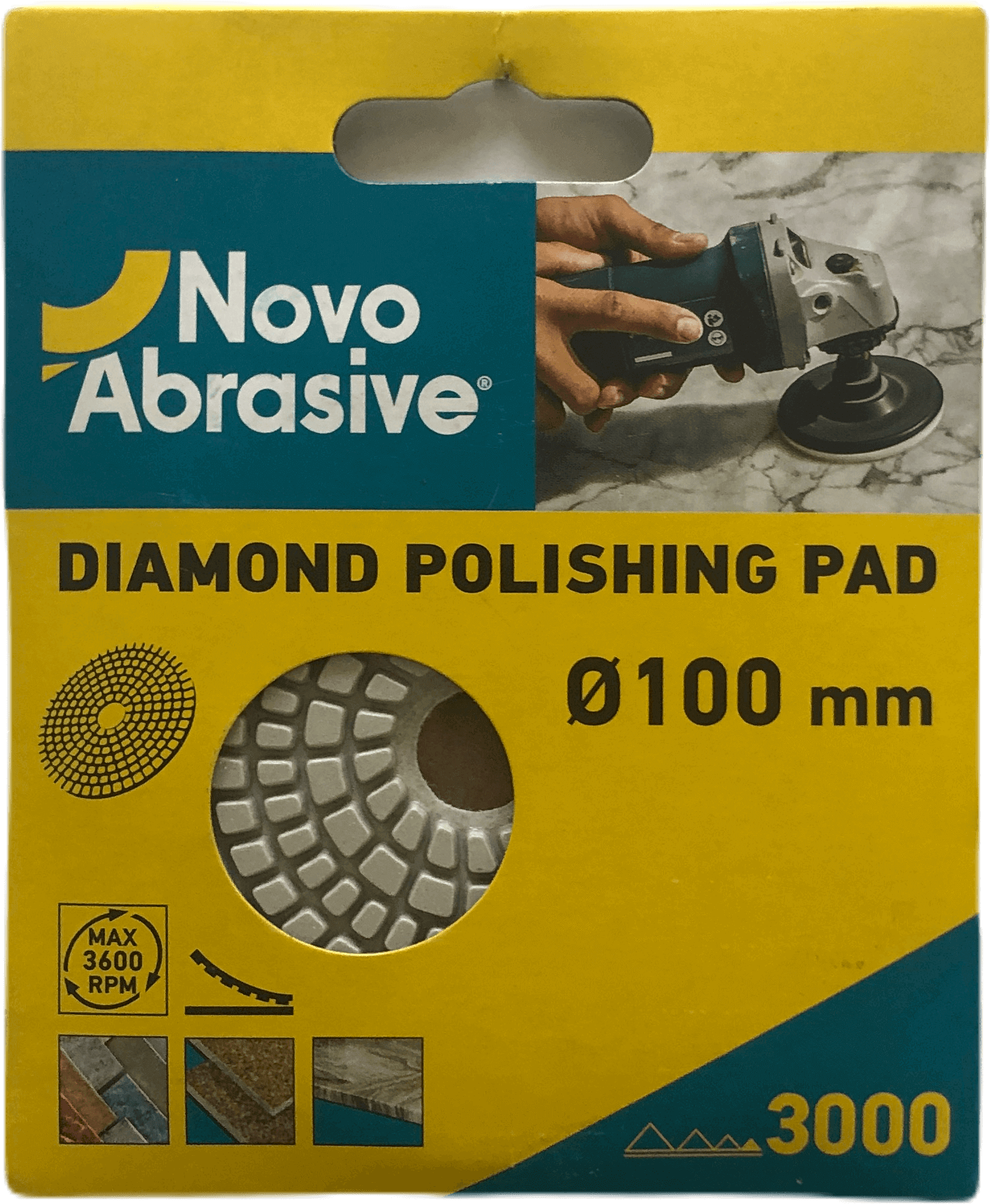 Диск алмазний полірувальний NovoAbrasive 100 мм, Р3000